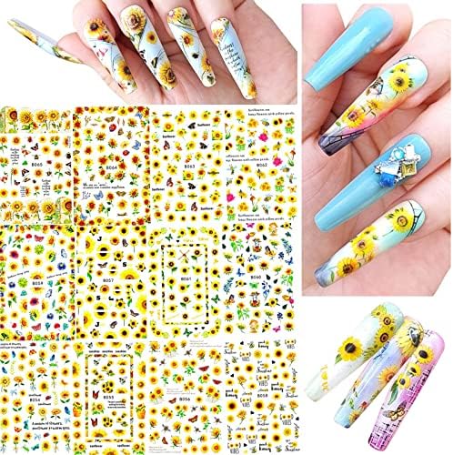 Suncokretove naljepnice hyuna stil ukrasi za nokte cvjetne serije naljepnice naljepnice male tratinčice cvjetovi dizajn naljepnice