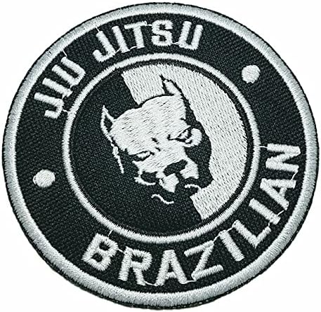 Atm162t brazilski jiu jitsu vezeni patch željezo ili šiva kimono 3,5 x 3,5 x 0,1 inča