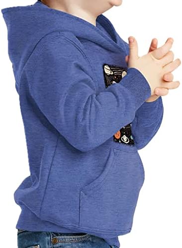 Nebo poslao malu djecu pulover hoodie - svemirska spužva s spužvom runom - cool art hoodie za djecu